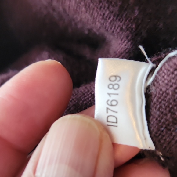 LOFT Burgundy Button-Up Cardigan Large 100% Cotton Crystal Look Buttons Preppy - Picture 11 of 15